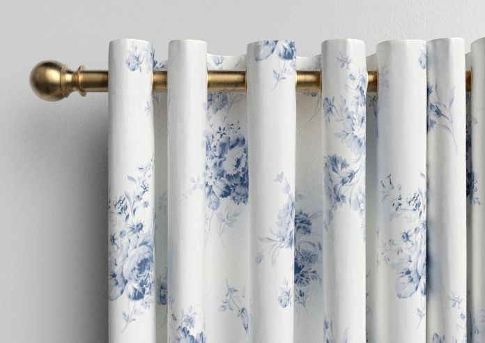 Shabby Chic by Rachel Ashwell Sunbleached Floral, China Blue - Made to Measure Curtains - Image 12